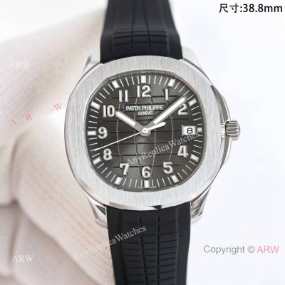 Swiss Patek Philippe Aquanaut GR new 38.8mm Grey Dial Rubber Strap Copy Watch